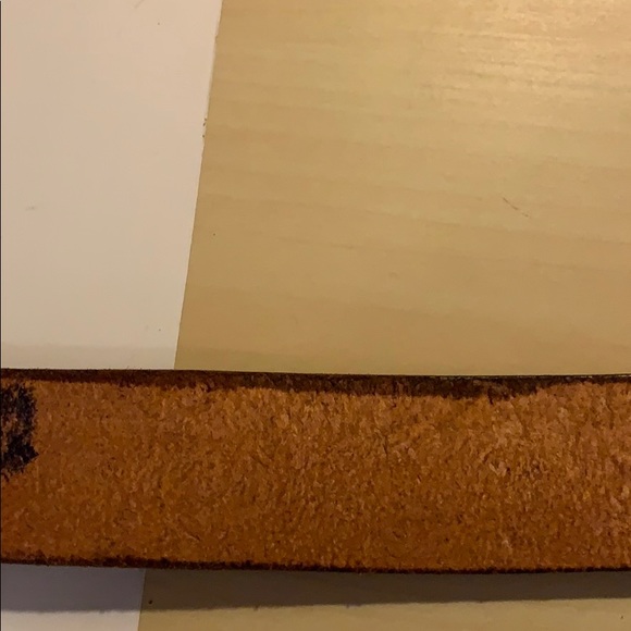 By Zero brown leather belt geometric silver buckle - Picture 9 of 9